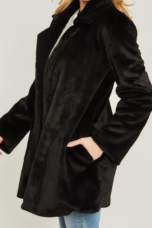 Woven Solid Teddy Collar Coat | ONLINE EXCLUSIVE