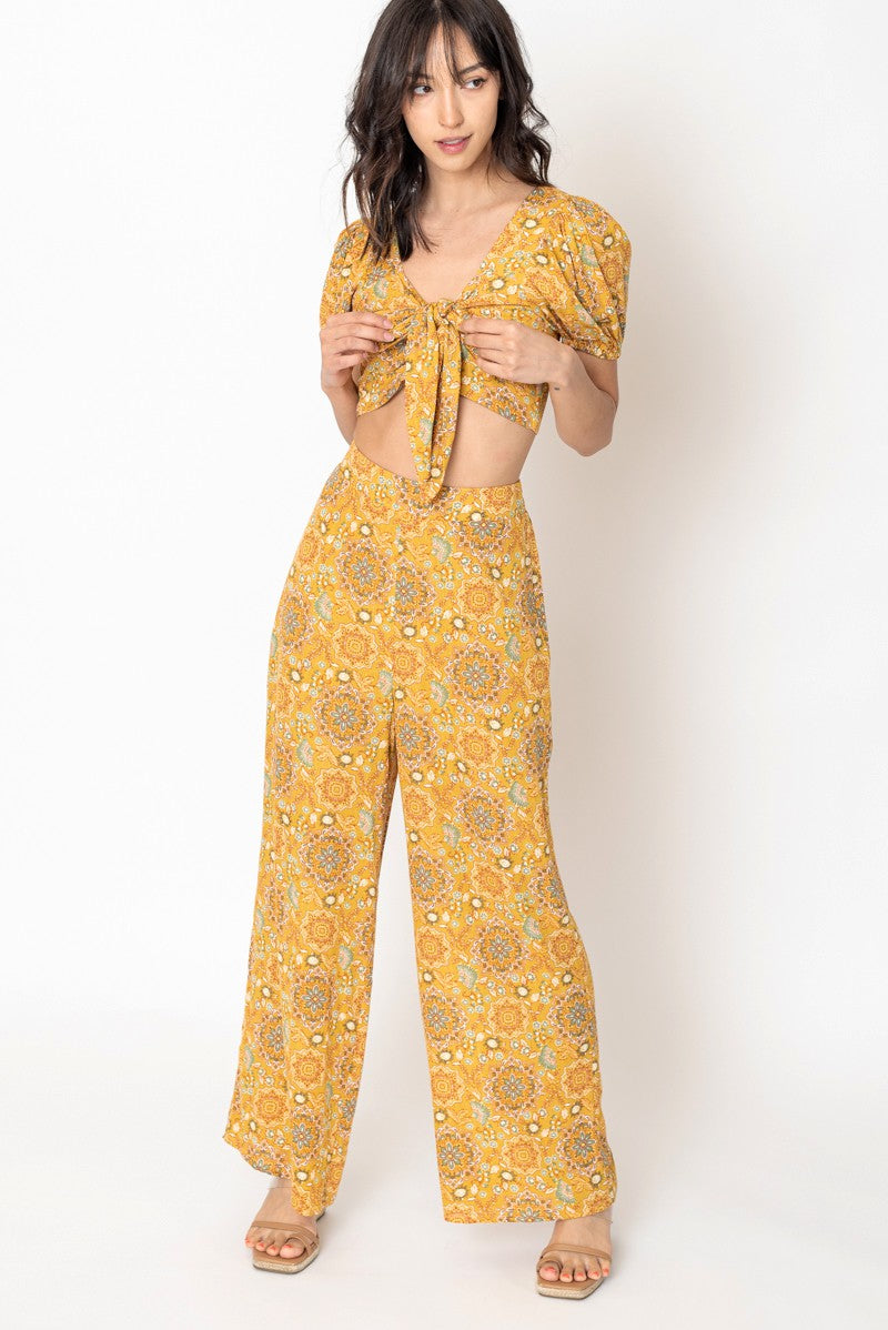 Sunshine Cropped Tie Top