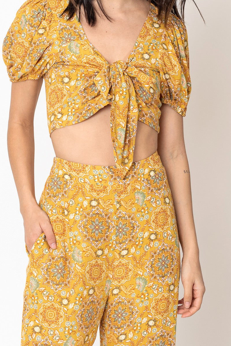 Sunshine Cropped Tie Top