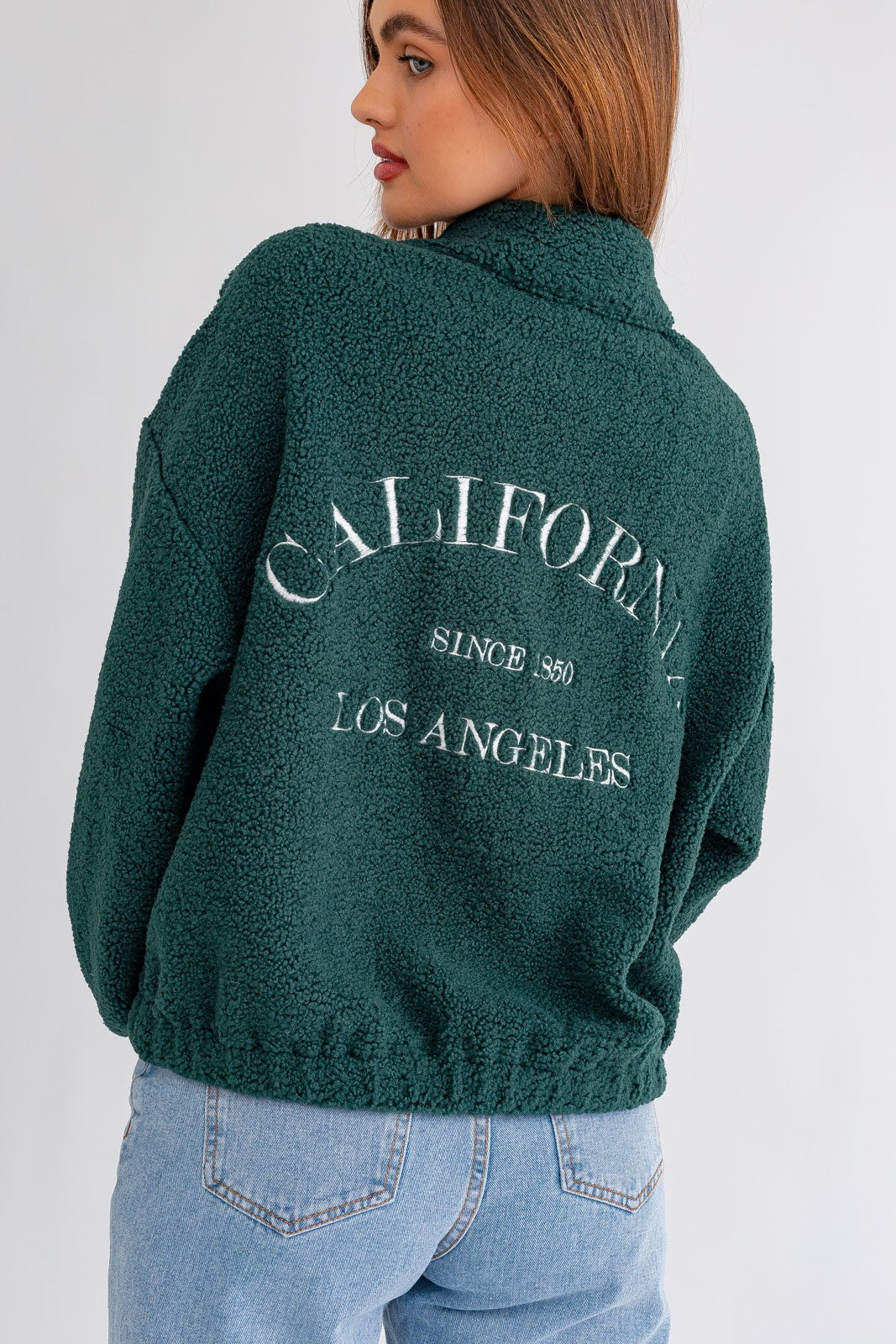 California Embroidered Quarter Zip Fleece