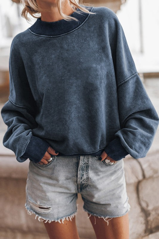 Mineral Washed Acid dye Sweatshirt Pullover | ONLINE EXCLUSIVE