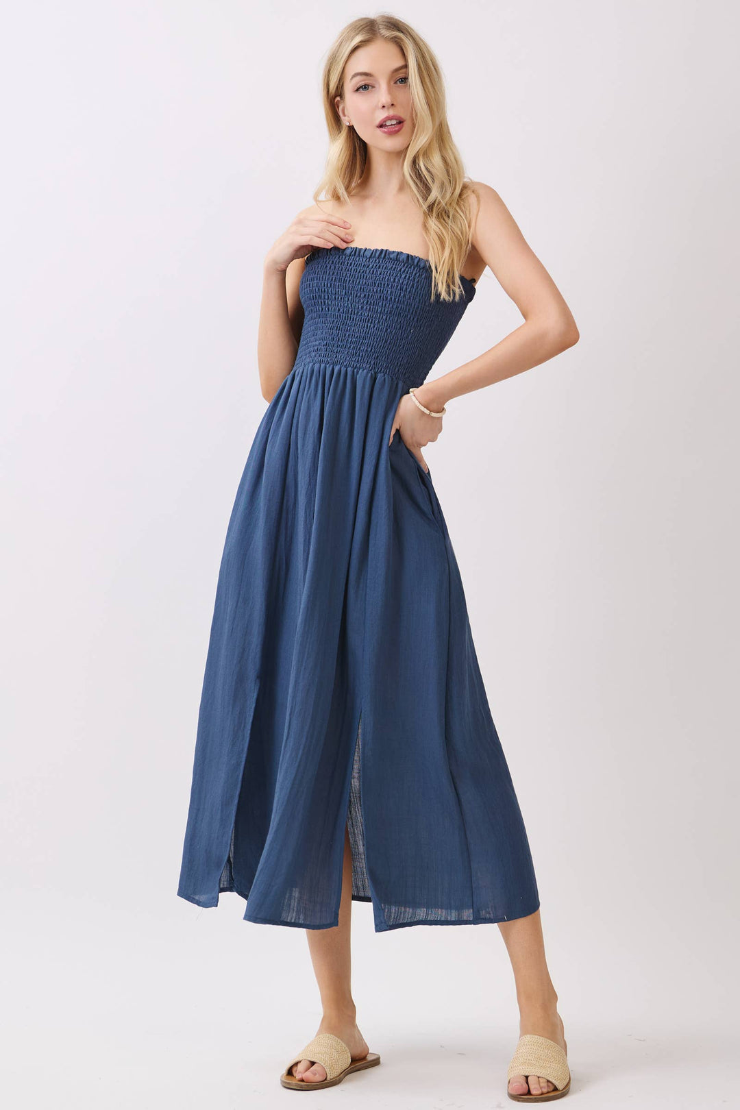 Lyla Strapless dress - Midnight