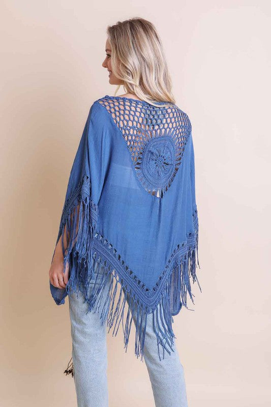 Crochet Medallion Tassel Kimono | ONLINE EXCLUSIVE