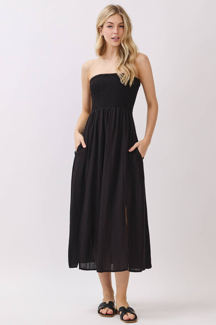 Lyla Strapless dress - Black