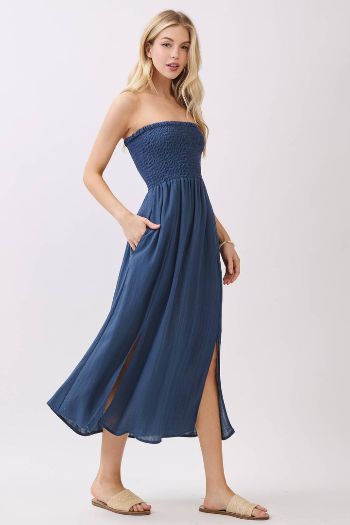 Lyla Strapless dress - Midnight