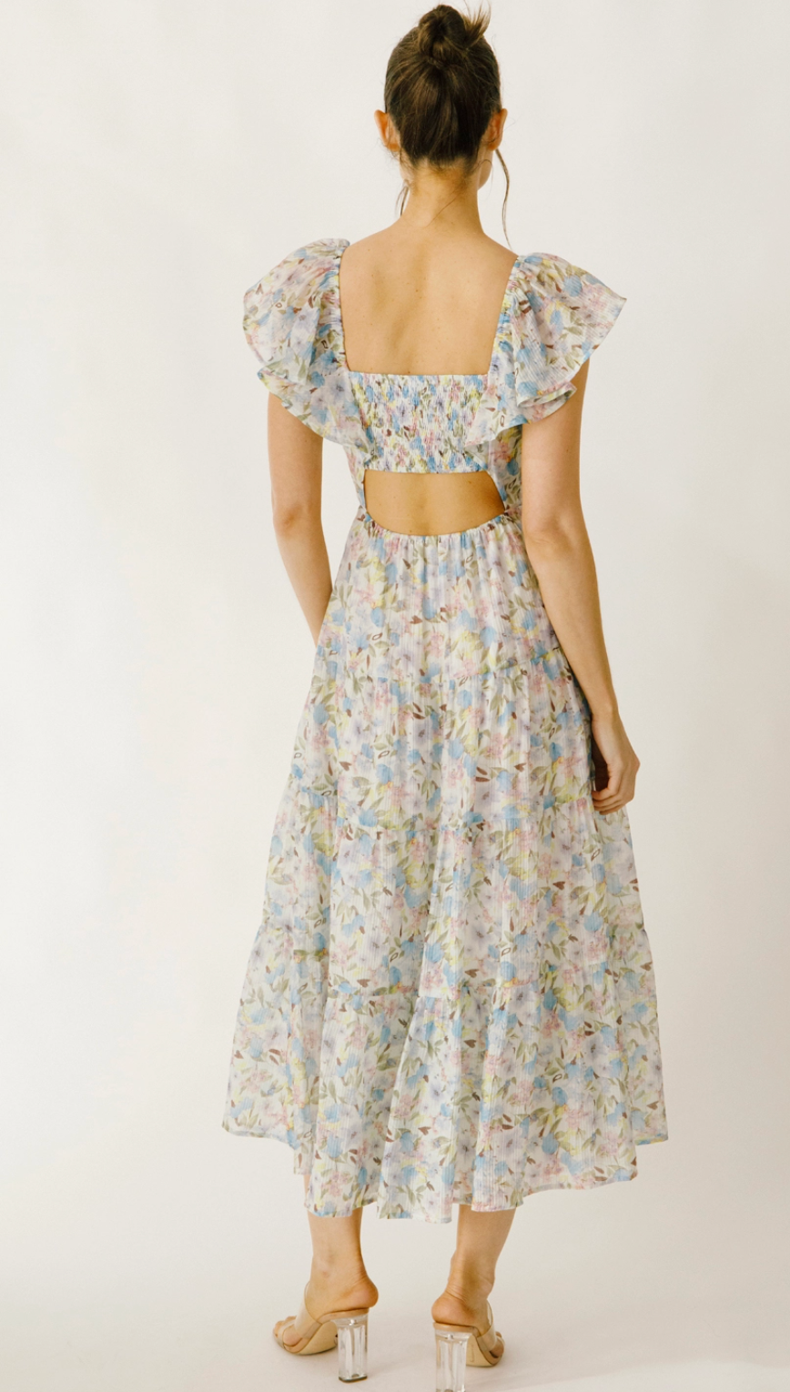 Prague Floral Midi Dress