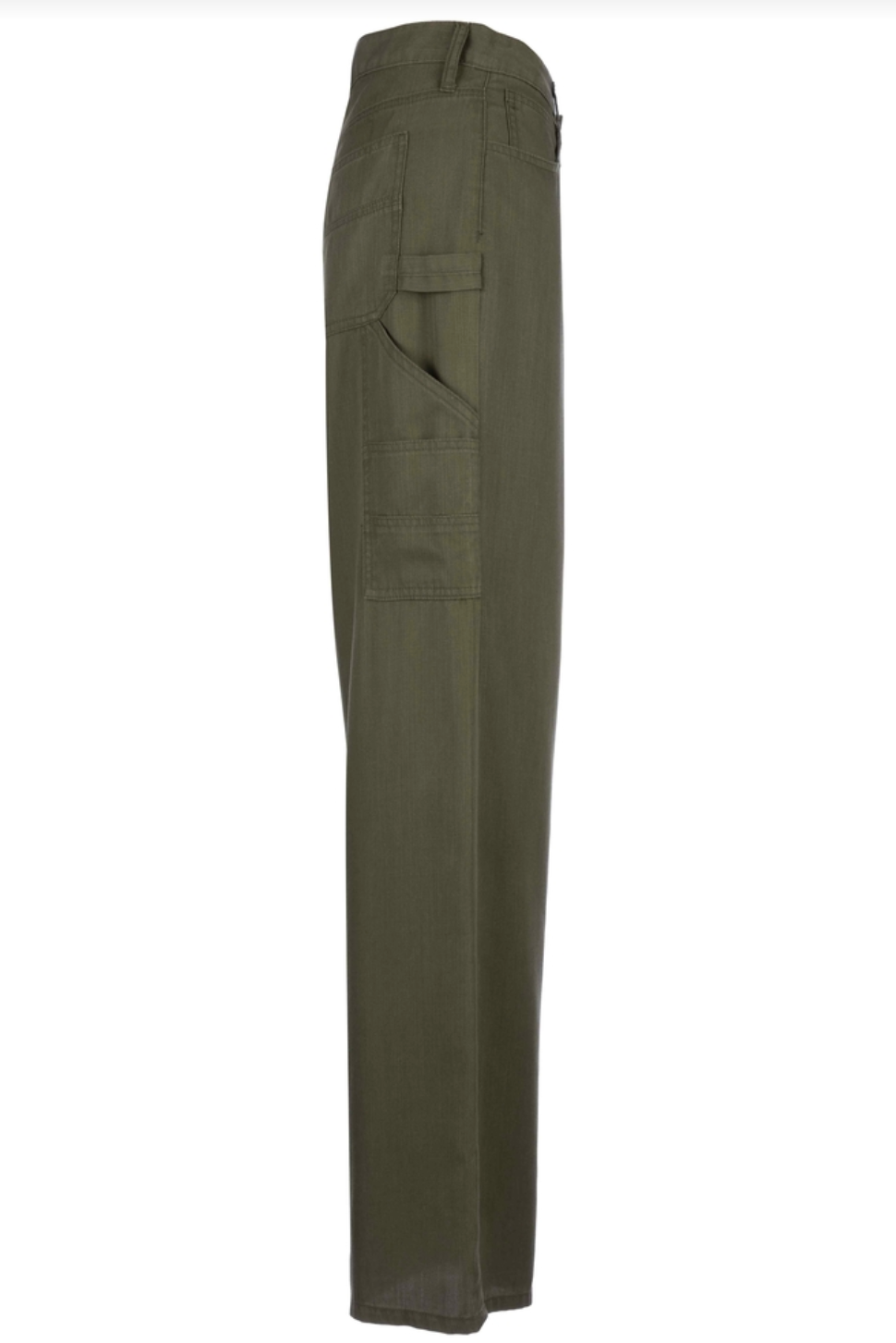 Sienna High Rise Wide Leg - Olive Cargo