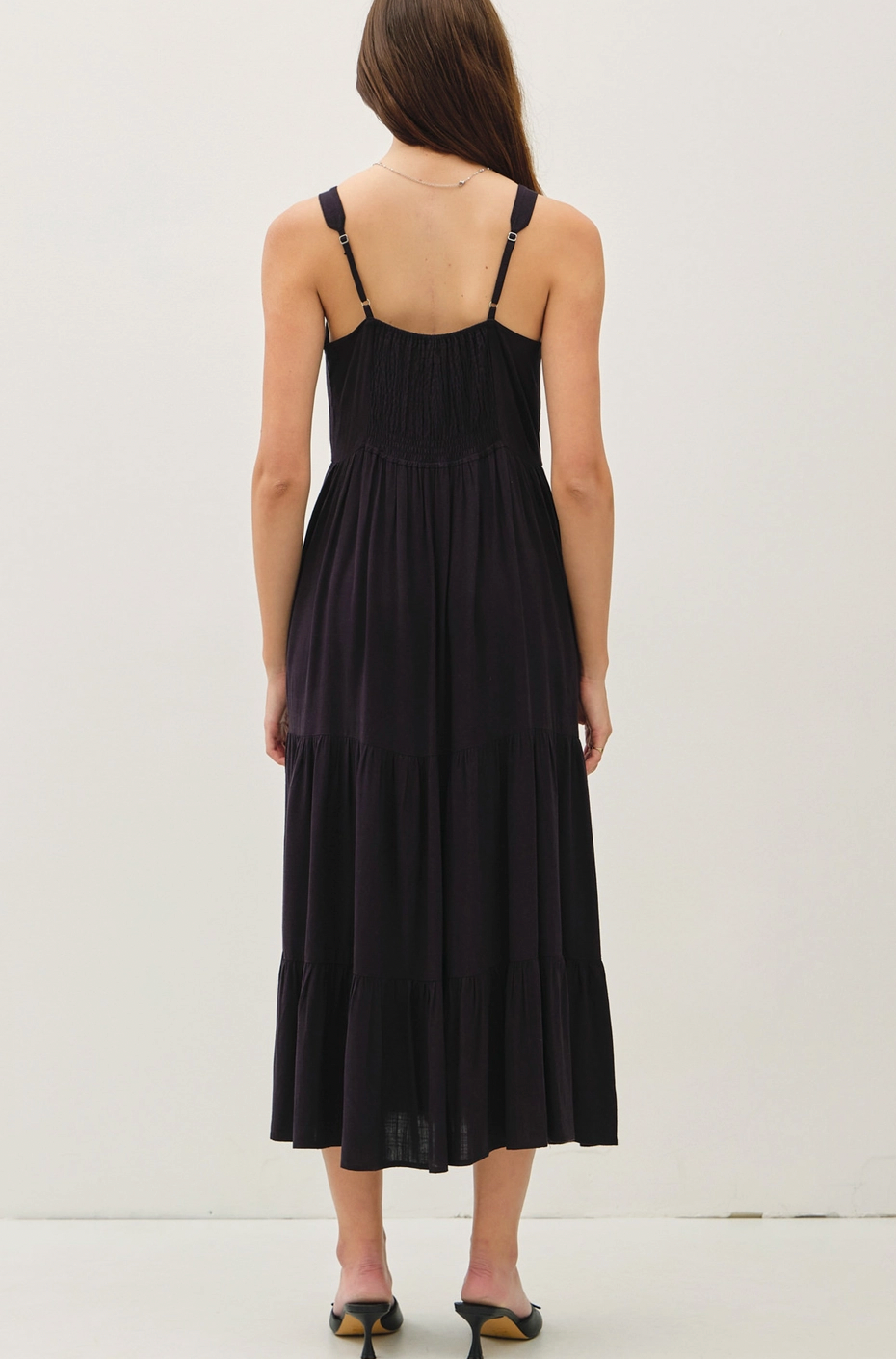 Alina Midi Black Dress