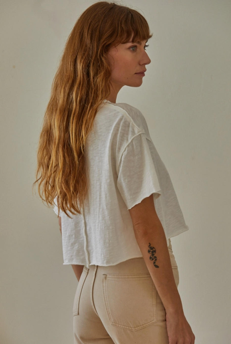 Bethany Cotton Cropped Tee