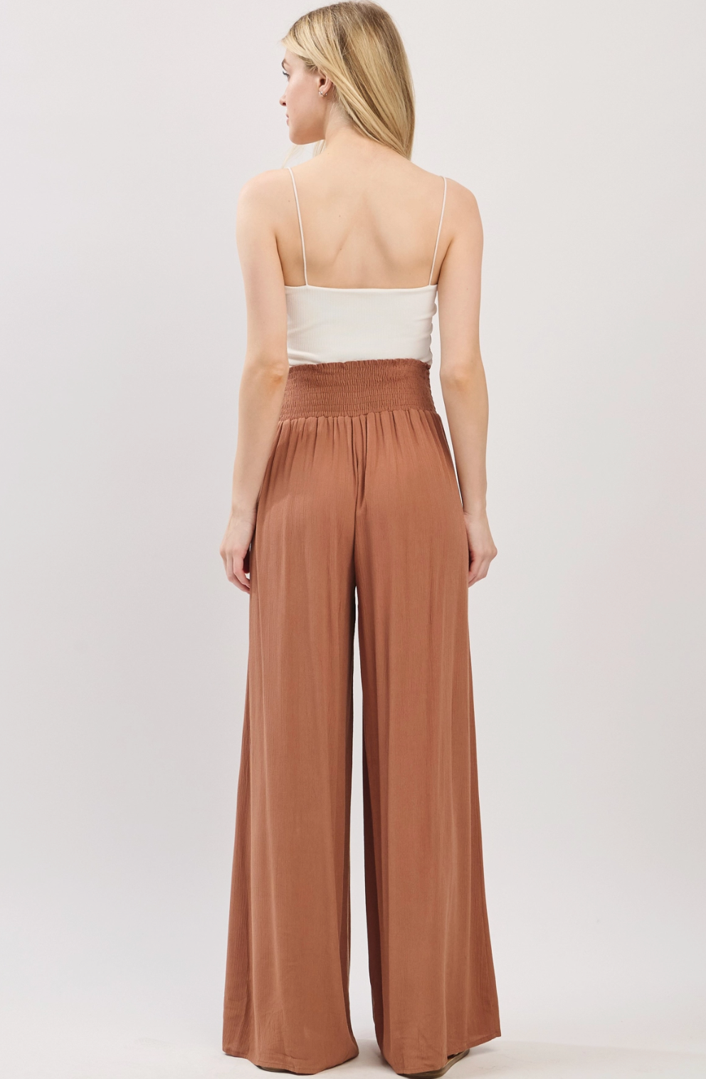 Leah Flowy Pants - Hazelnut