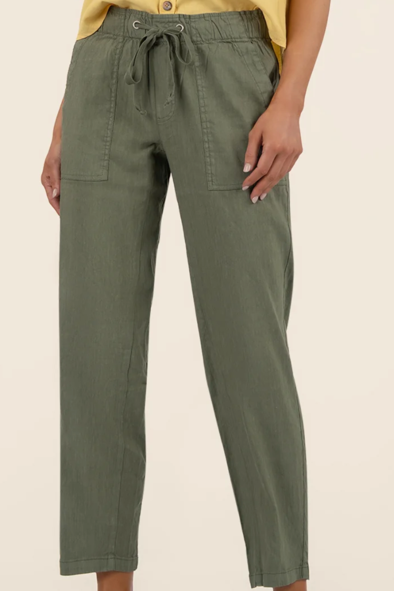 Rosalie Drawstring Pant - Fern