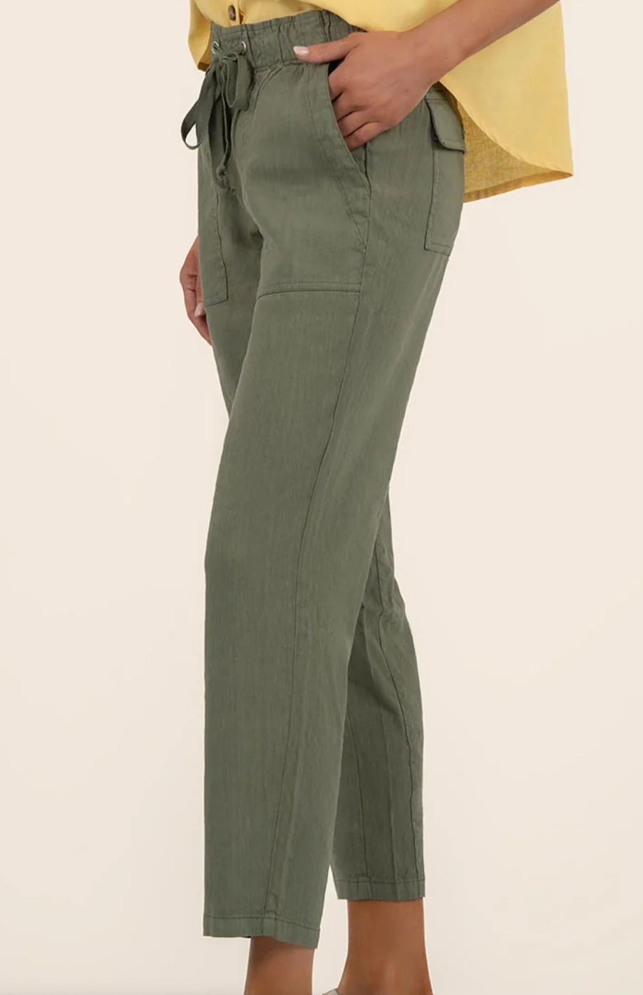 Rosalie Drawstring Pant - Fern