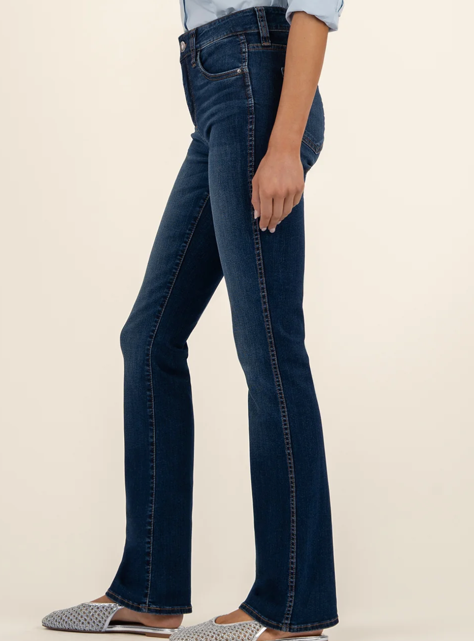 Natalie High Rise Fab Ab Bootcut - Monument Wash