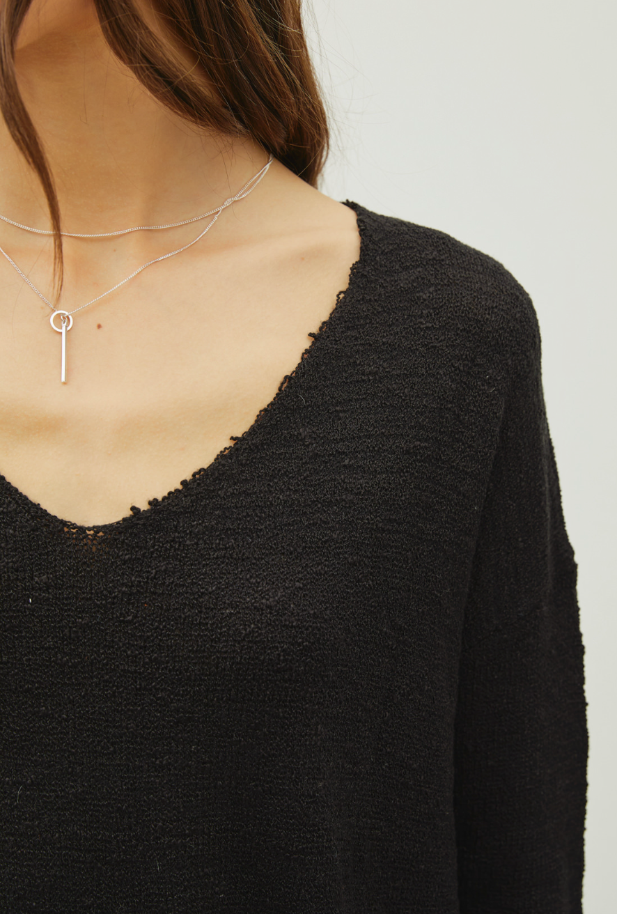 Heather V-Neck Sweater