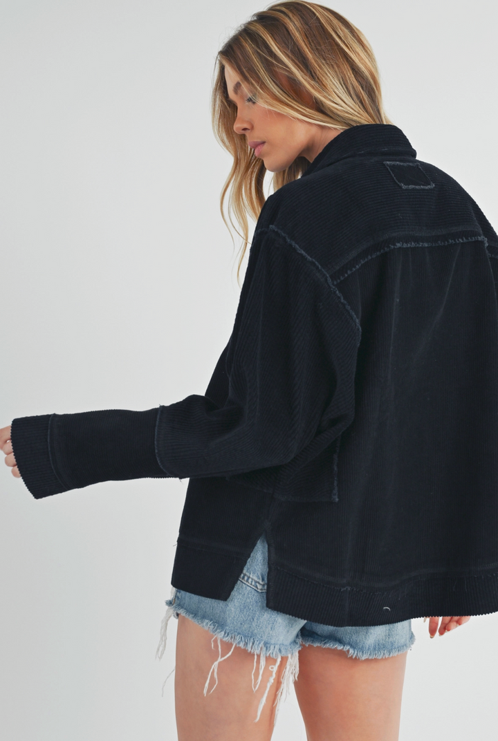 Daphne Black Corduroy Jacket
