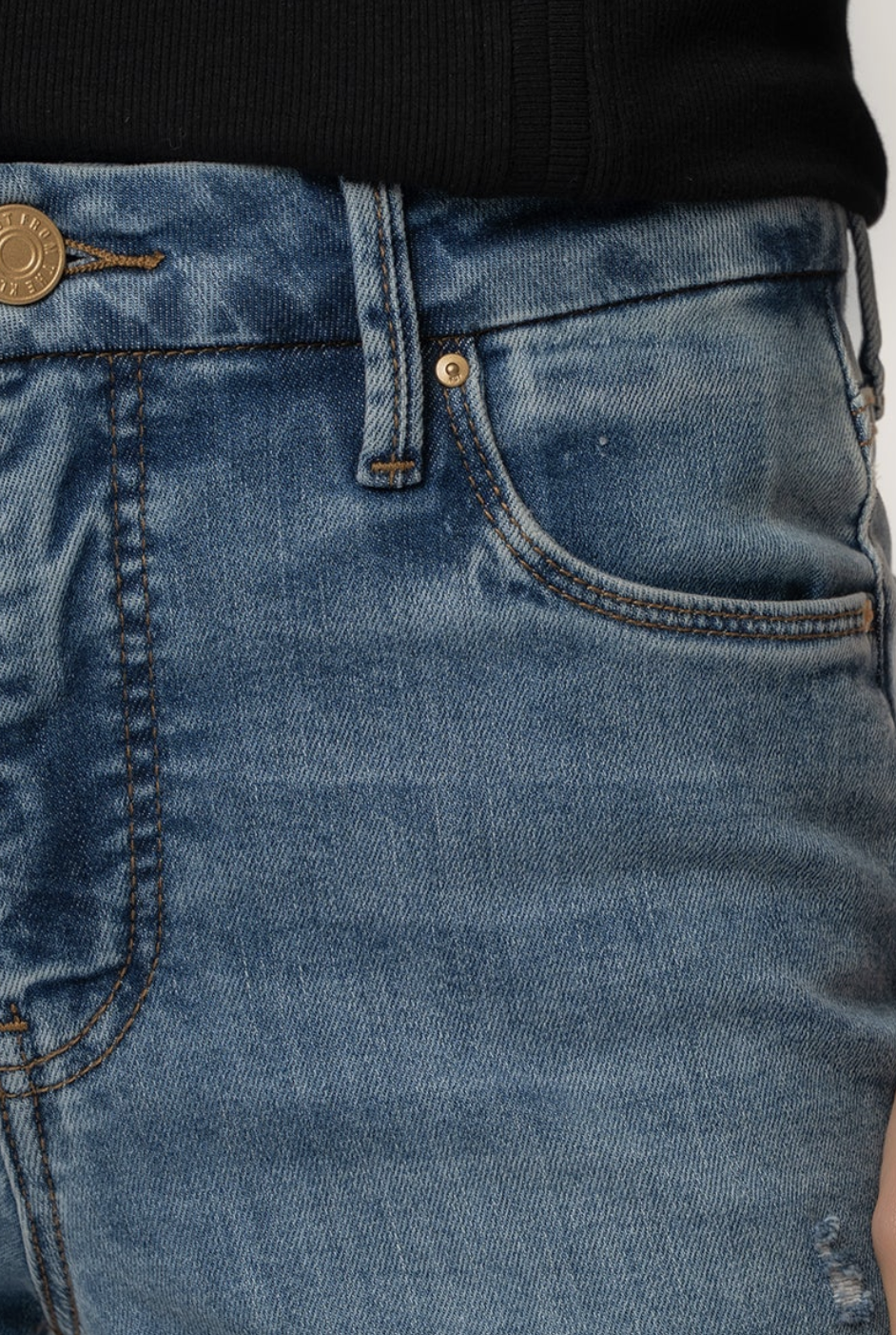 Meg High Waist Ankle Wide Leg Jeans - Regent Wash