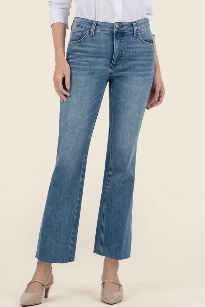 Kelsey High Rise Ankle Flare Fab Ab - Amaze Wash