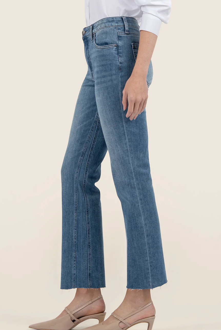Kelsey High Rise Ankle Flare Fab Ab - Amaze Wash