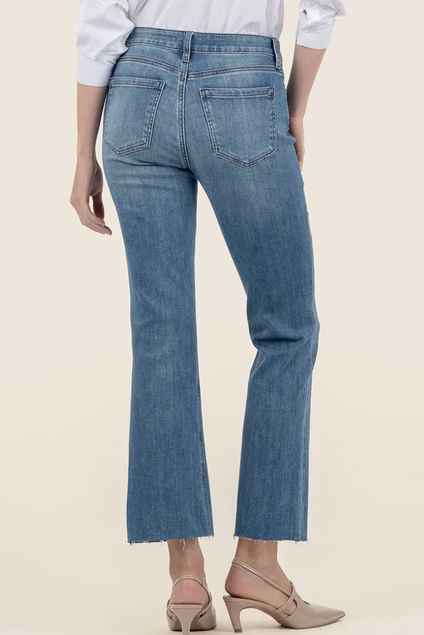 Kelsey High Rise Ankle Flare Fab Ab - Amaze Wash