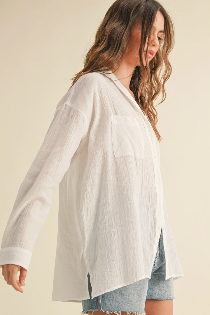Jada Button Down Cotton Shirt
