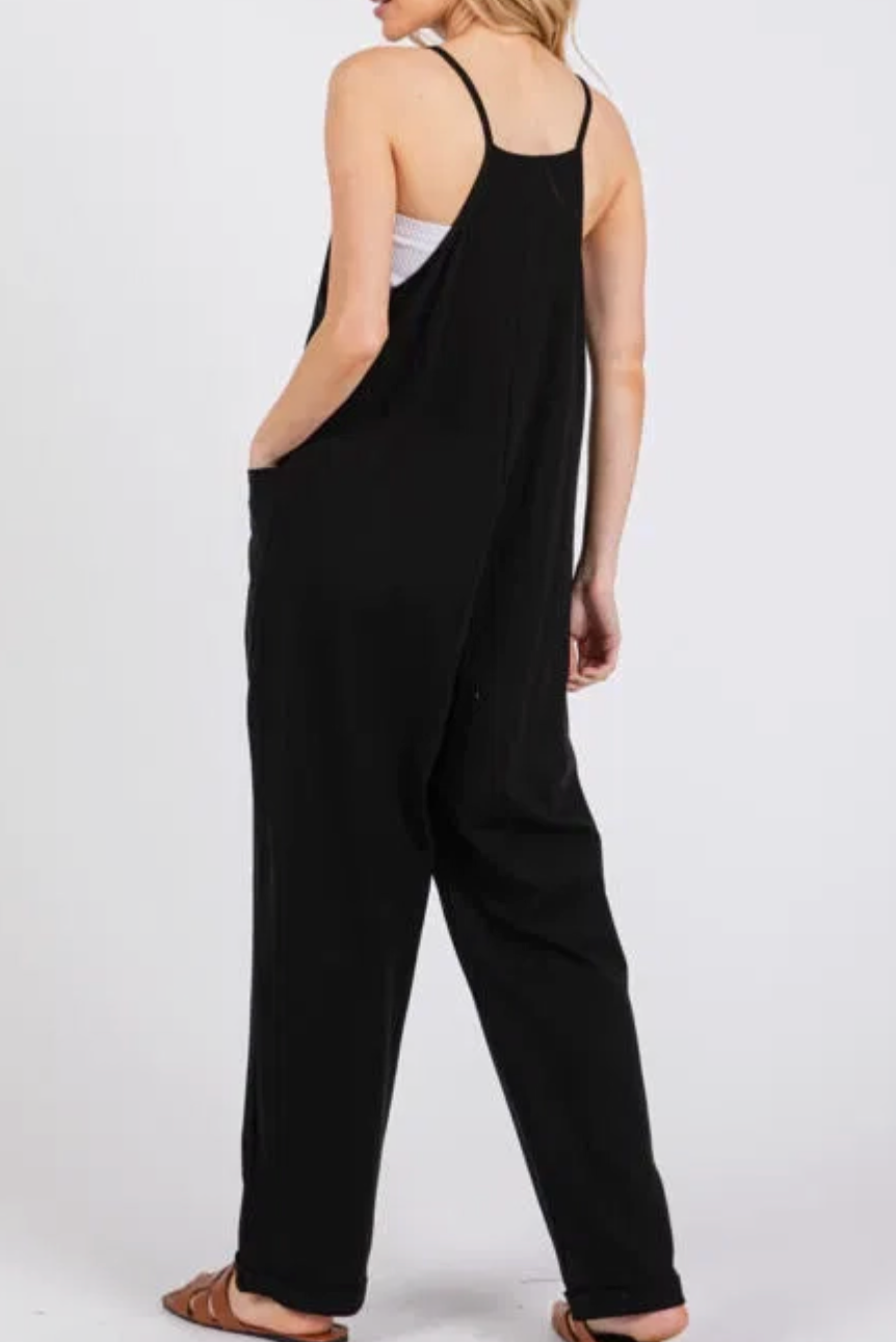 Zoe Relaxed Jumpsuit - Black