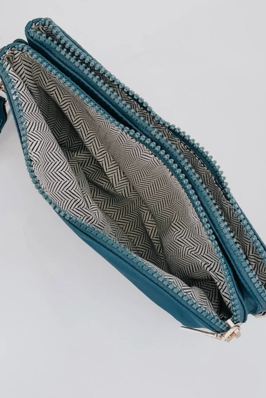 Cove Double Zip Nylon Wristlet Wallet