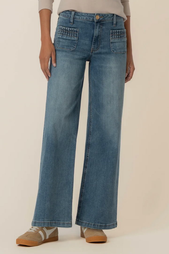 Maya High Waist Wide Leg Jeans - Affection Wash