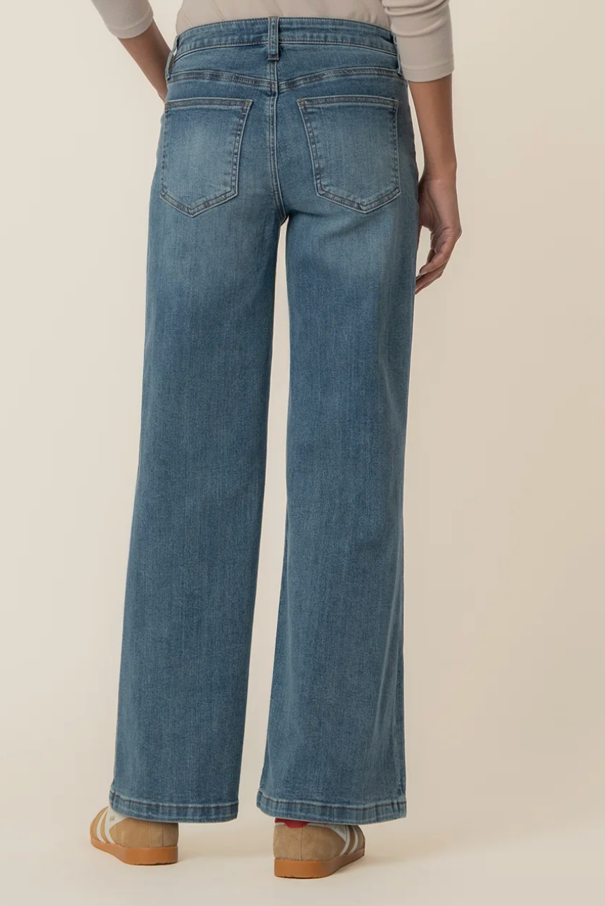 Maya High Waist Wide Leg Jeans - Affection Wash