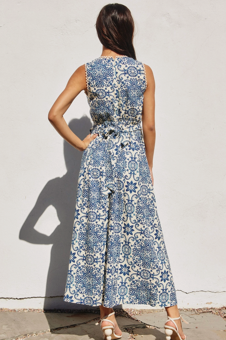 Summer in Capri Scalloped Lace Maxi Dress