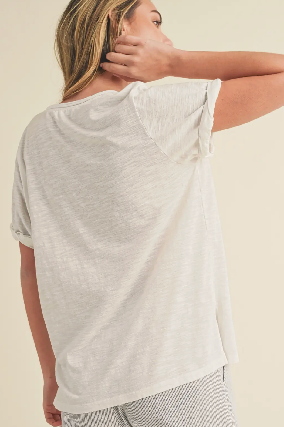 Valerie Pocket Tee - White