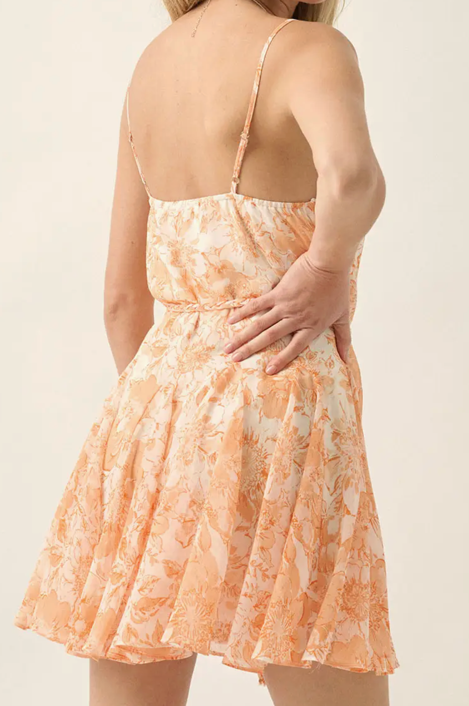 Laura Chiffon Button Front Mini Dress