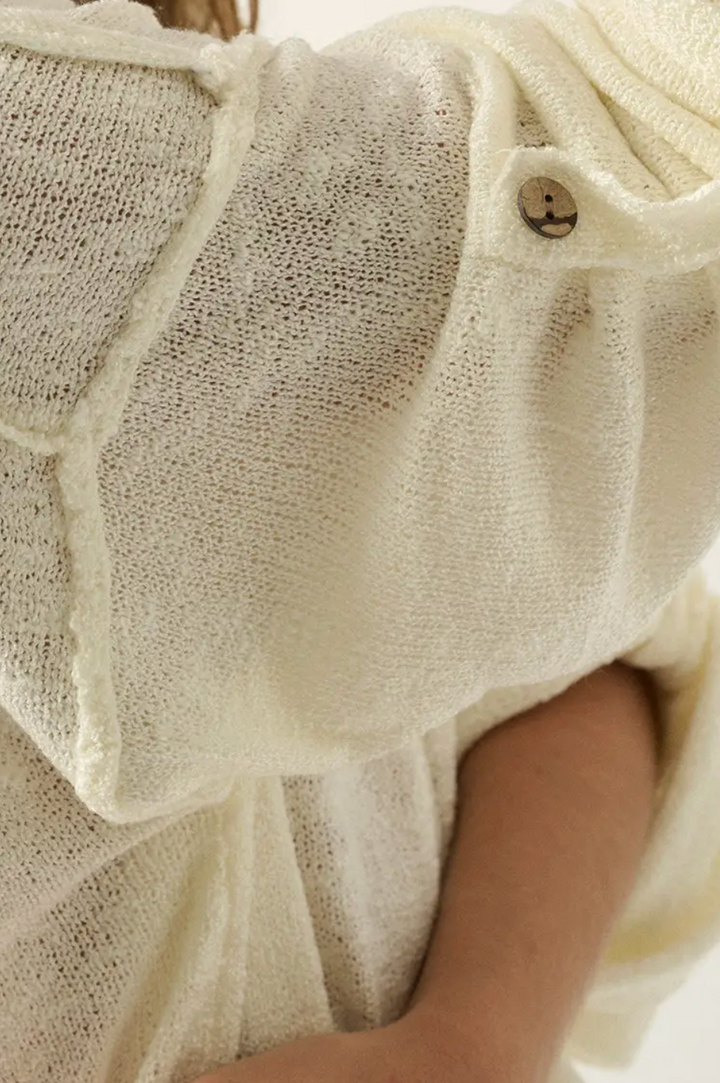 Lisa Lightweight Knit Henley Sweater
