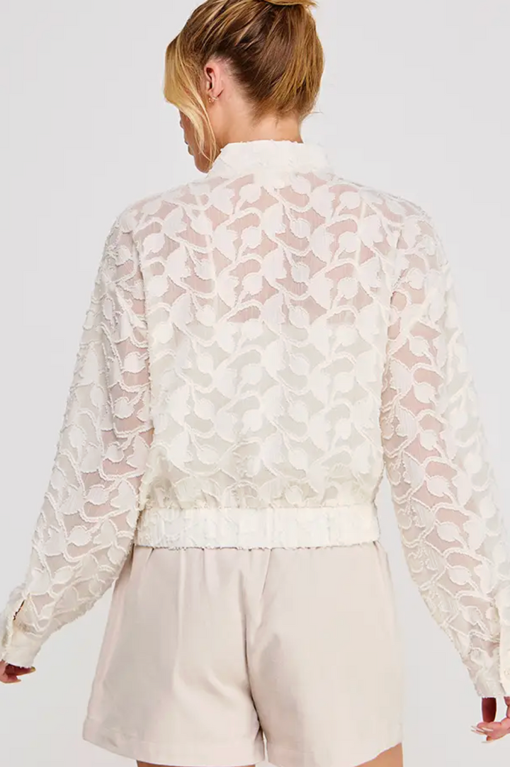 Jacquard Semi-Sheer Jacket