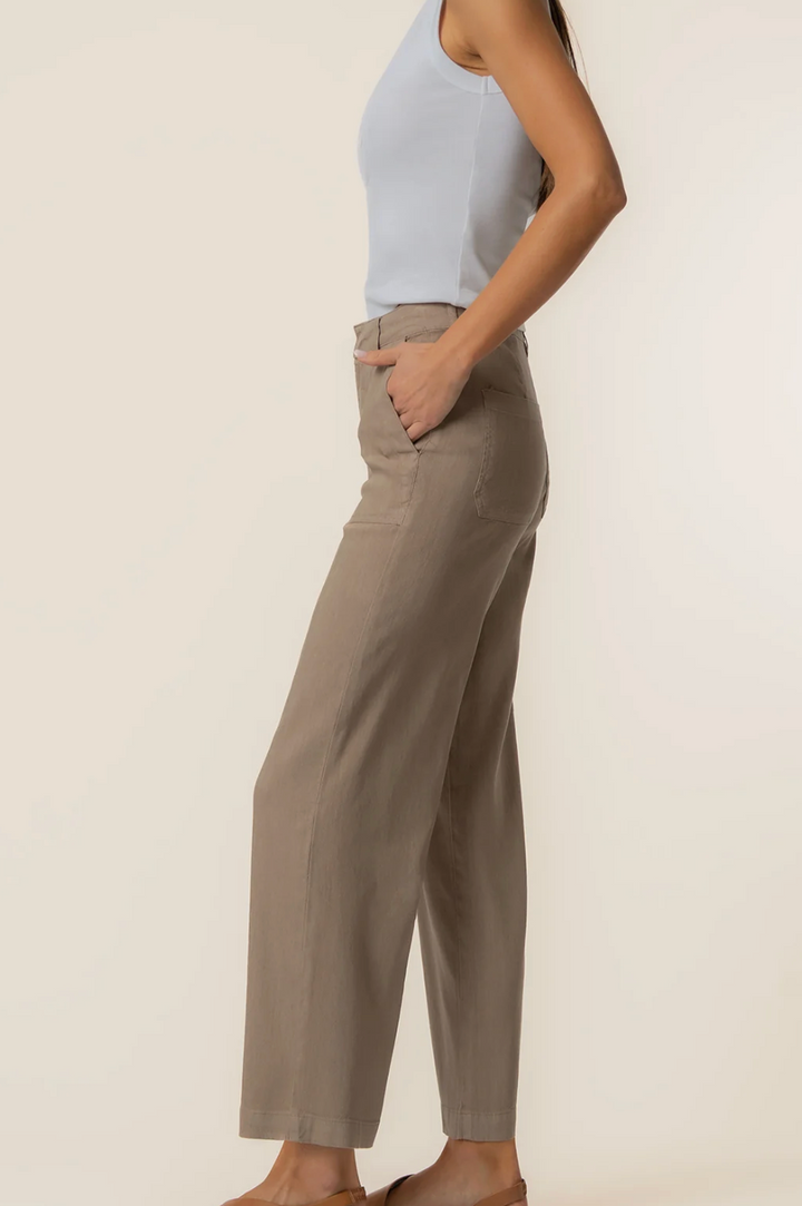 Topaz Linen Wide Leg - Khaki