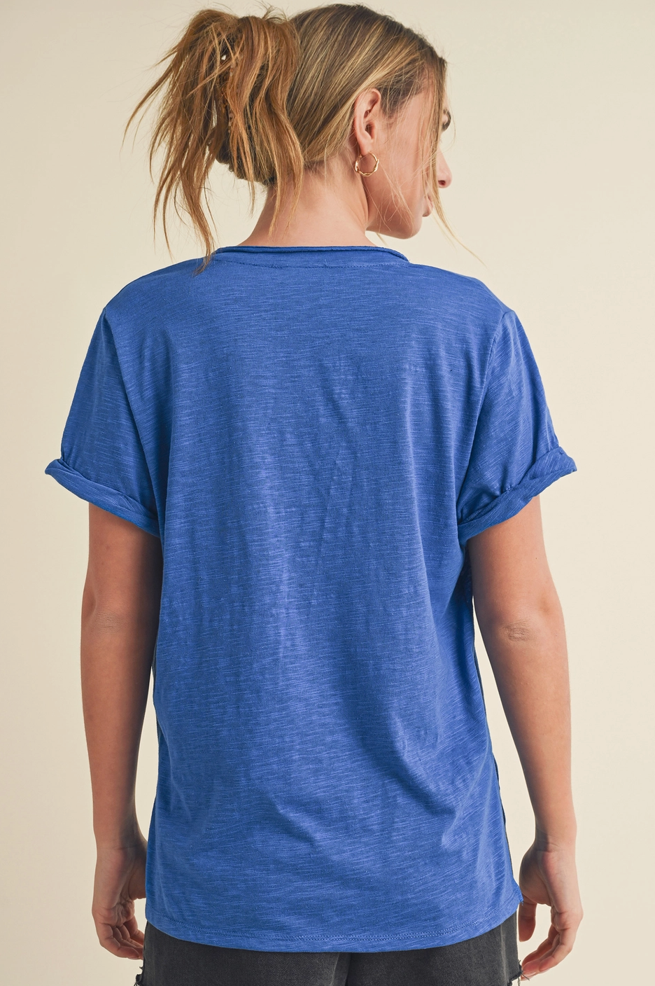 Valerie Pocket Tee - Blue