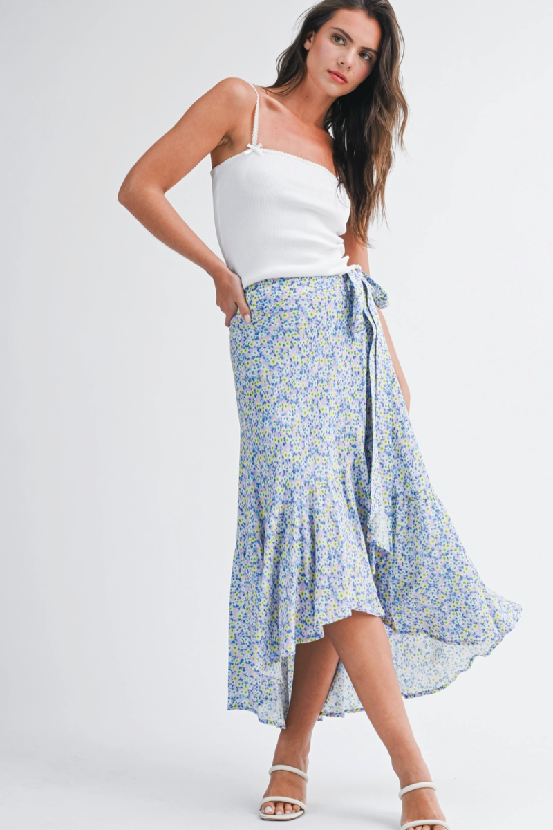 Caroline Floral Wrap Skirt