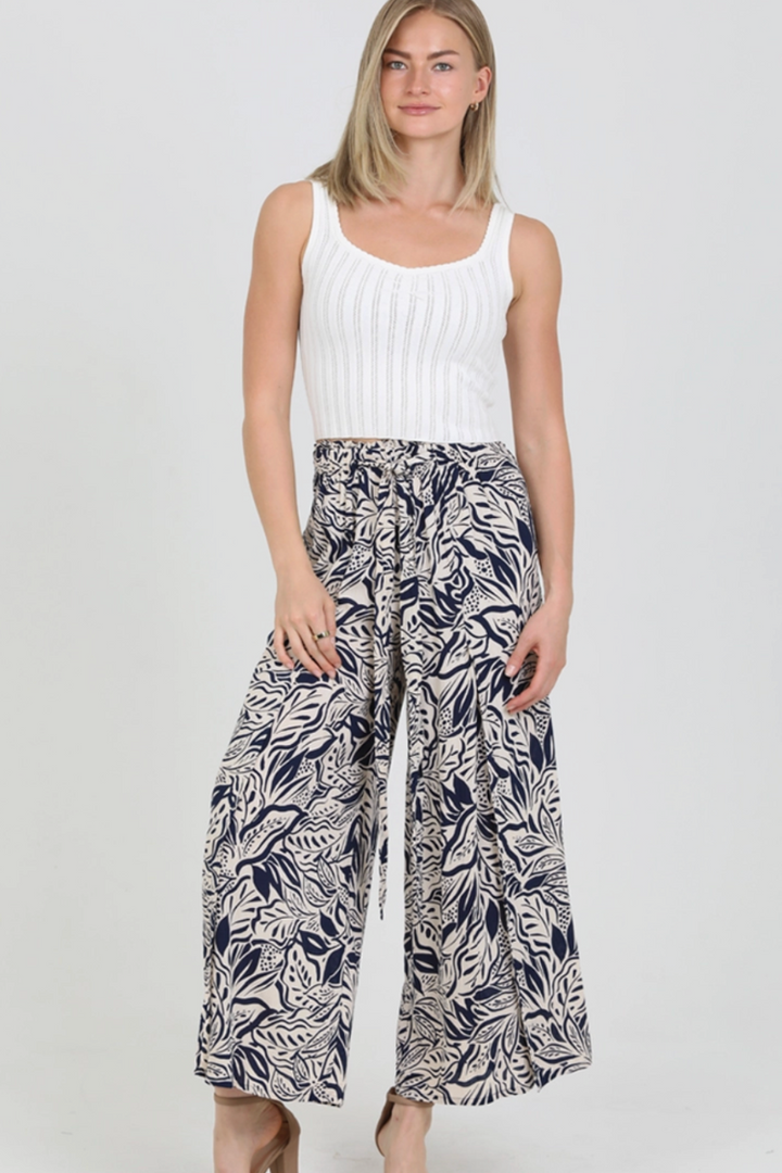 Navy Flowy Pants