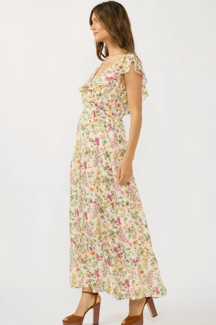 Katherine Tiered Maxi Dress With Slit