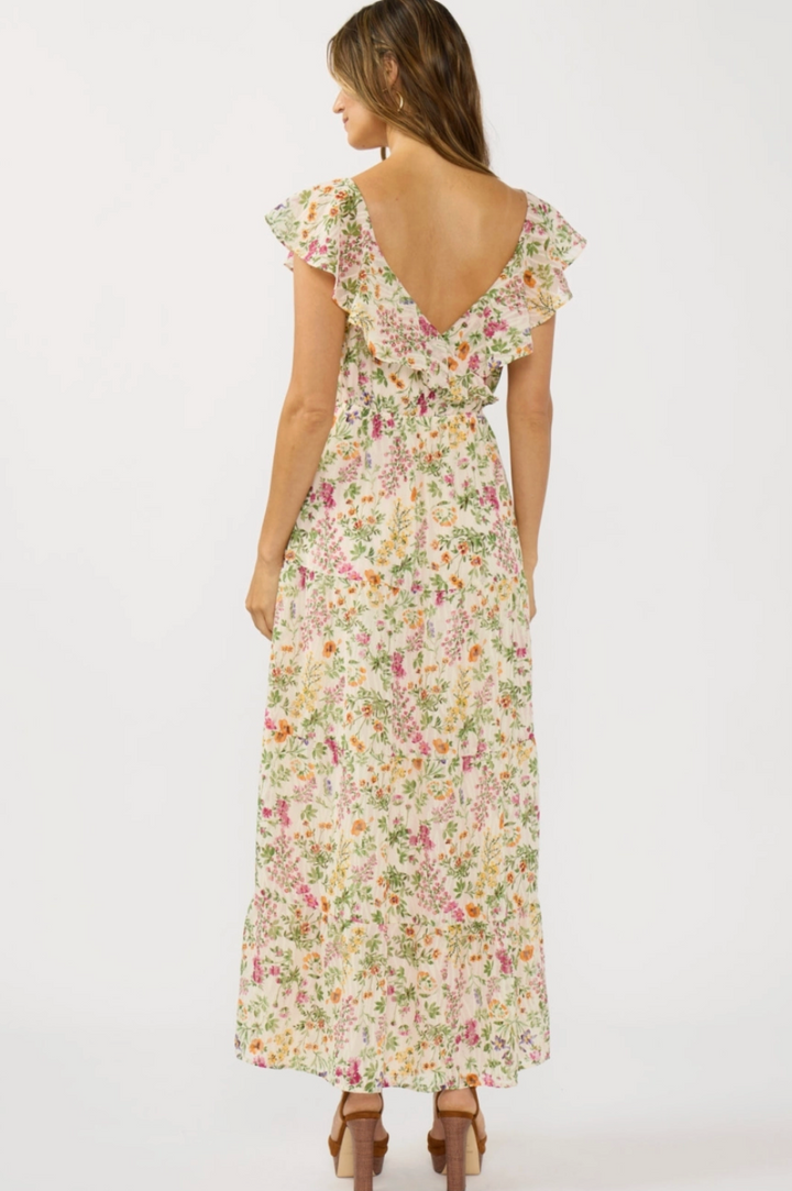 Katherine Tiered Maxi Dress With Slit