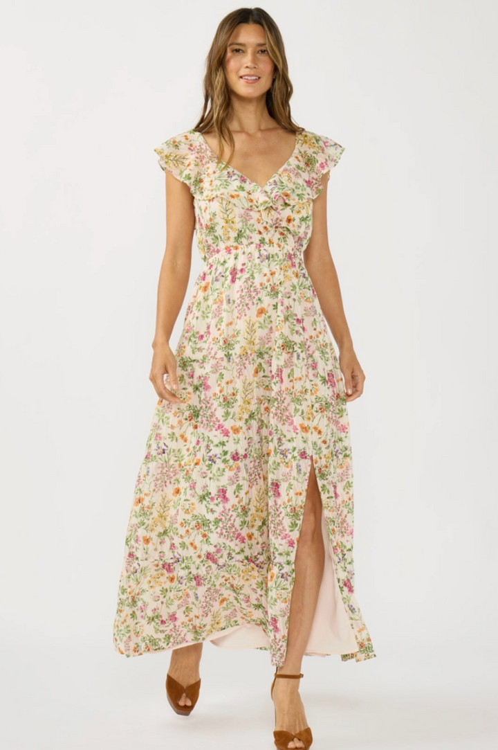 Katherine Tiered Maxi Dress With Slit