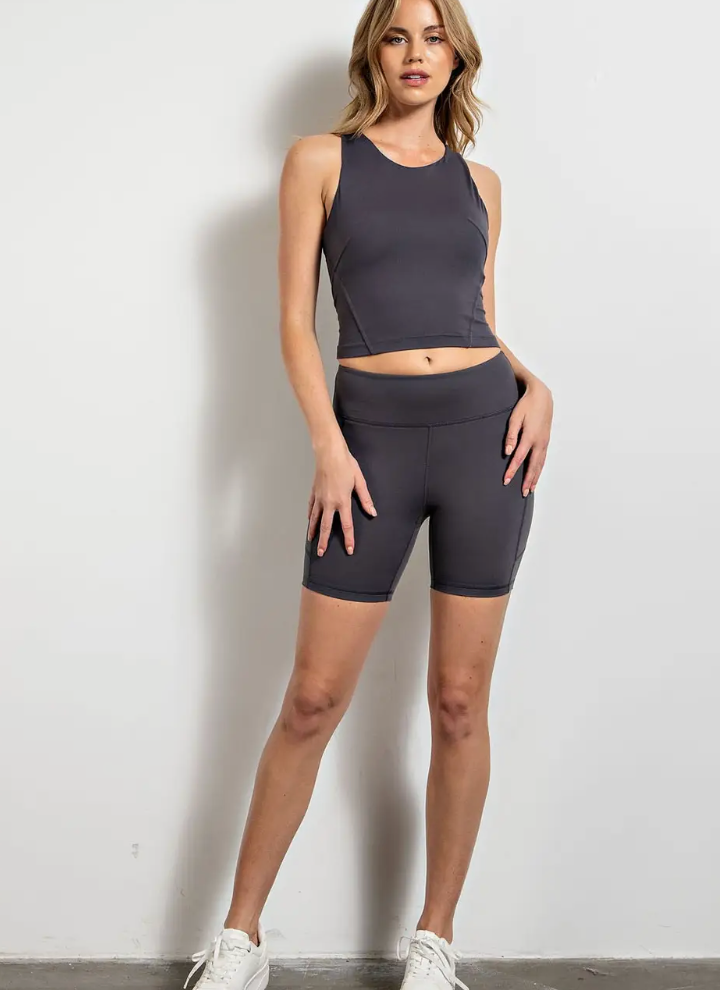 Butter Biker Shorts - Charcoal