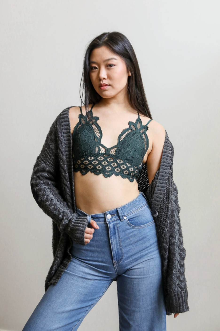 Chloe Lace Bralette - Mauve