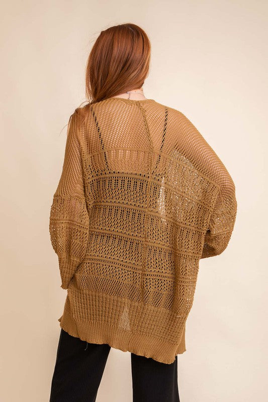 Knit Netted Cardigan | ONLINE EXCLUSIVE