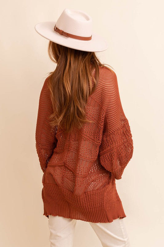 Knit Netted Cardigan | ONLINE EXCLUSIVE